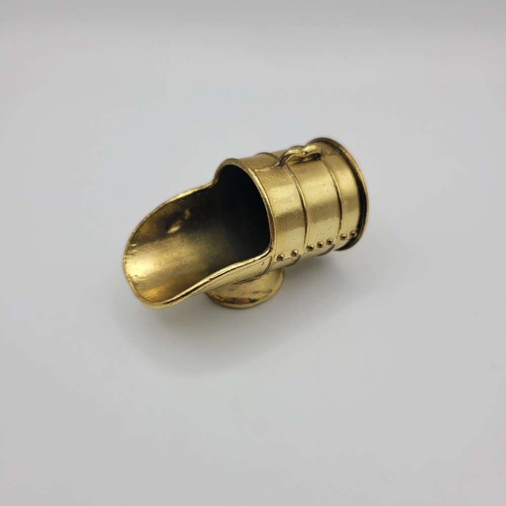 Vintage Brass Coal Scuttle Bucket Miniatures Nautical Decor Accent
